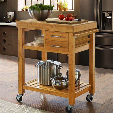 bamboo kitchen island cart|bamboo wood kitchen island.